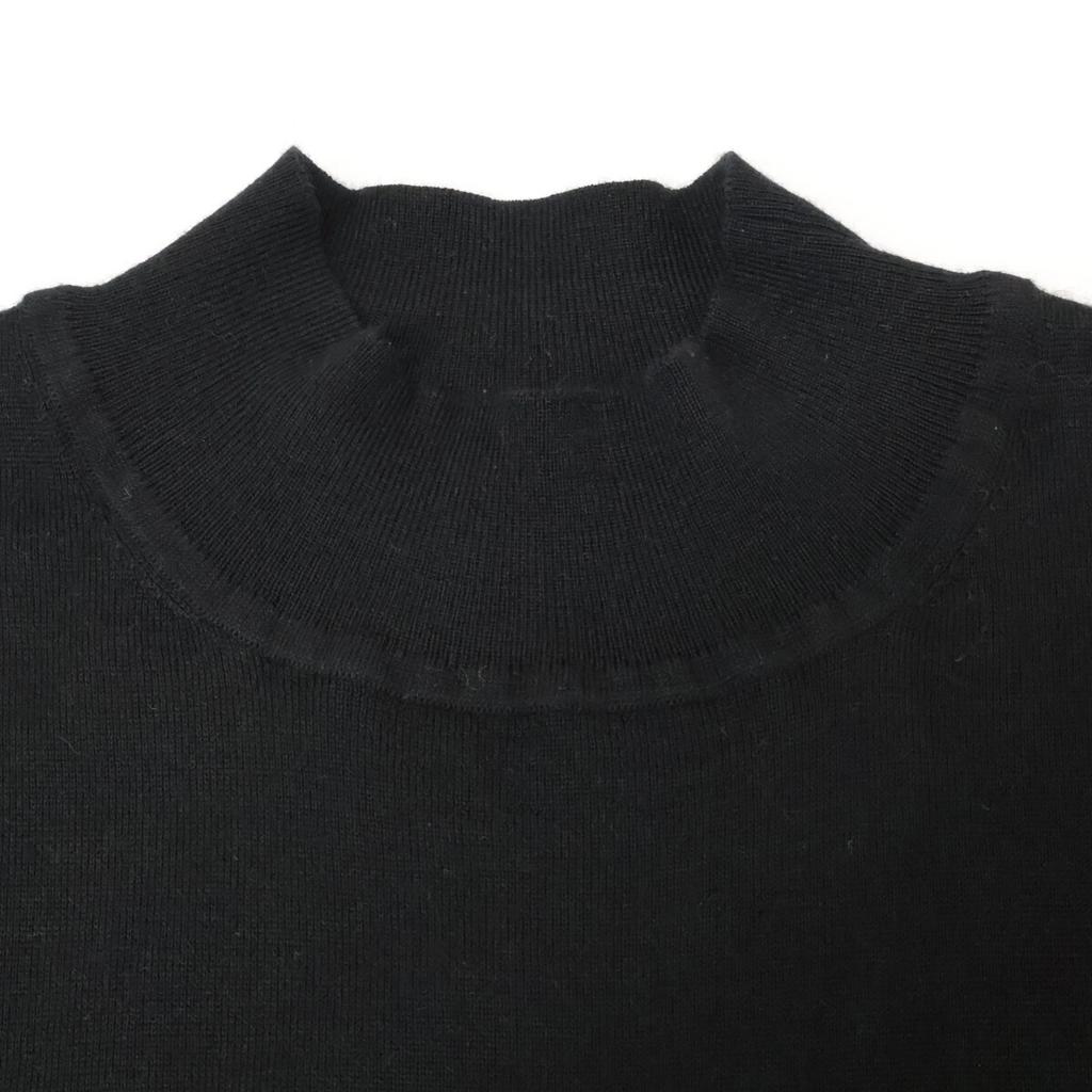HERMES Cashmerex Silk Short Sleeve Knit Sweater/ tops 38 blackUsed