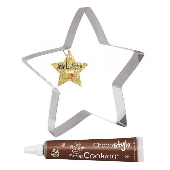 XXL Star Stainless Steel Pastry Cutter + 1 Chocolate Pen