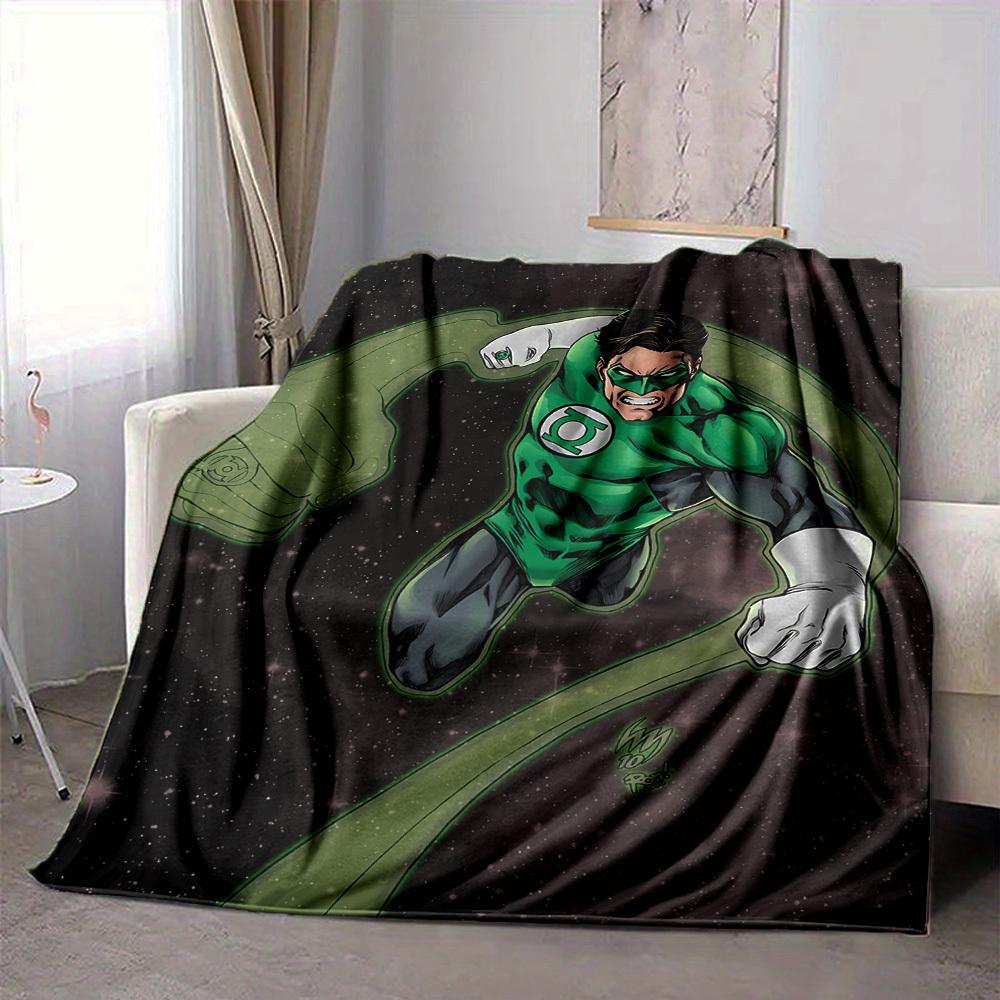 1 Stück Green Lantern Decke Leichte Flanelldecke für Sofa, Bett, Reisen, Wohnzimmer, Büro, Couch, Stuhl und Bett