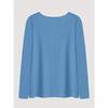 European and American women's large-size fashion casual V-neck long-sleeved bottom T-shirt