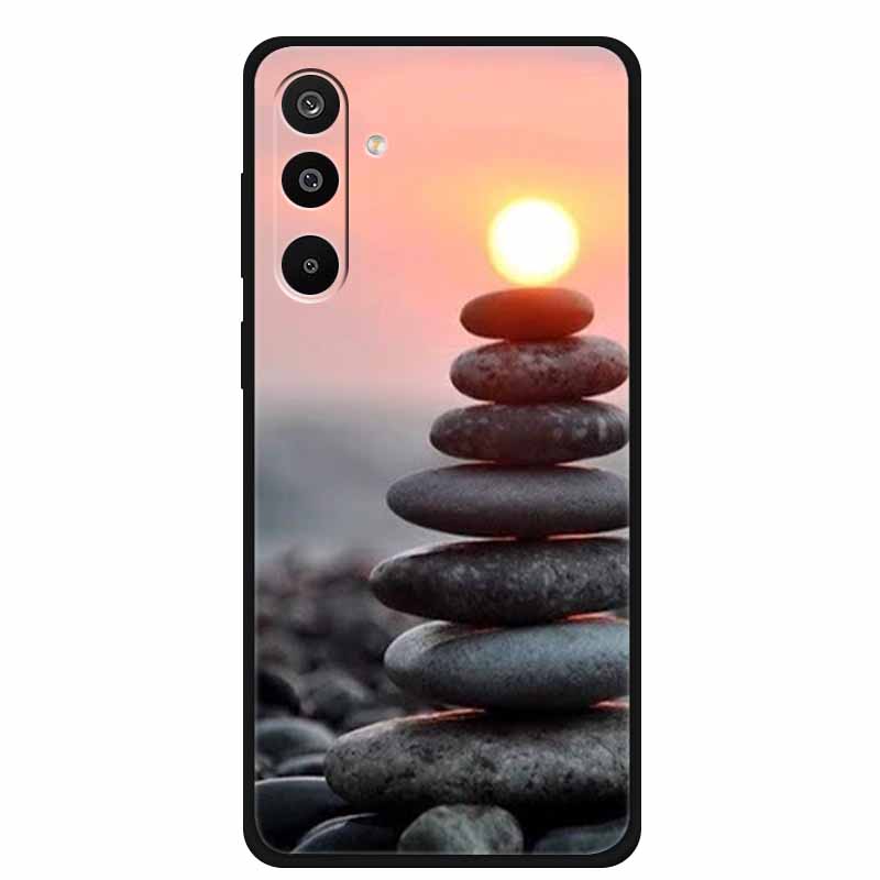 For Samsung Galaxy A36 5G Case Flowers Printed Silicone Phone Cases Cover for Samsung A26 5G TPU Shells A 26 36 Black TPU Coques