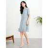 JUZUI Elegant Beaded Lace Midi Dress