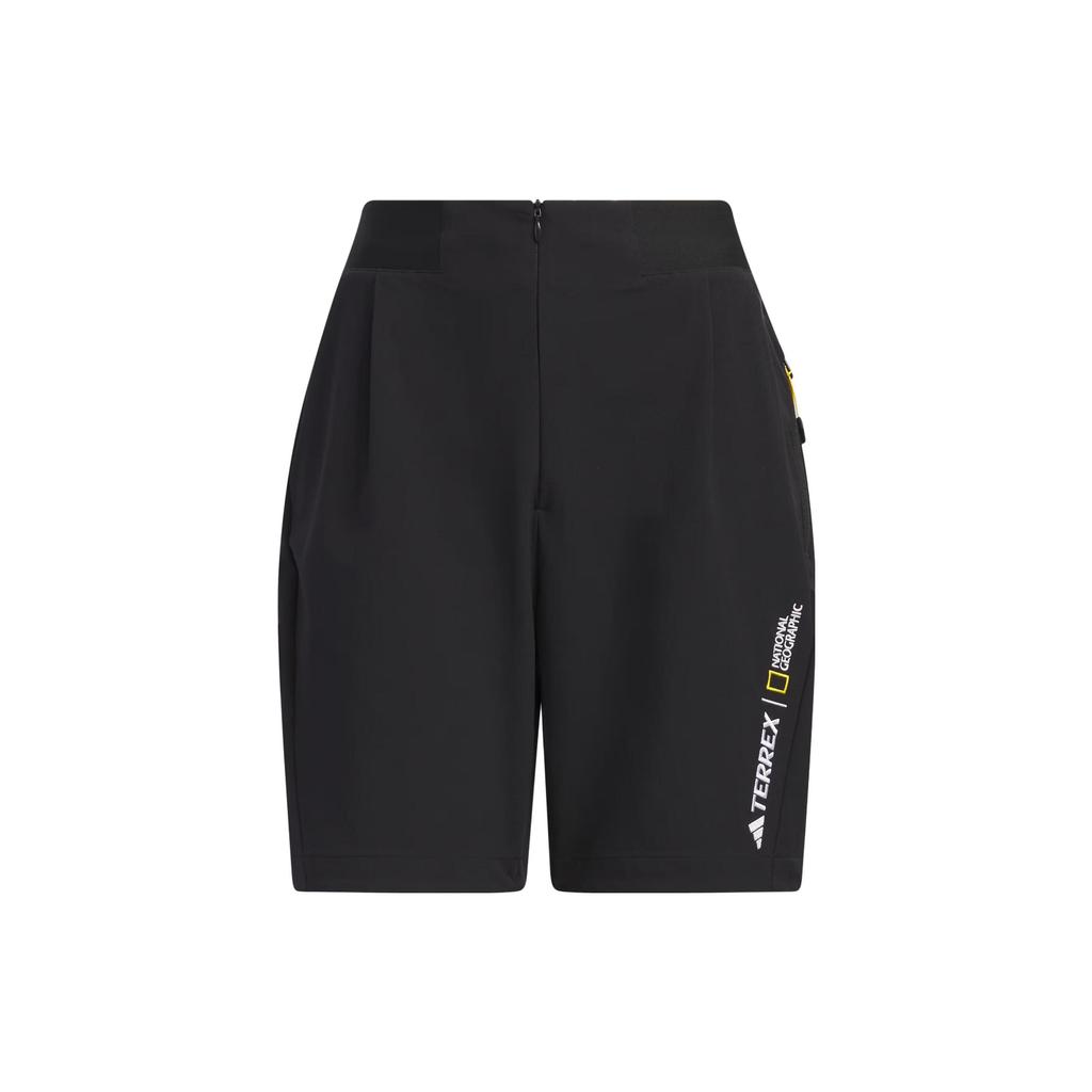 Adidas X National Geographic Women's Outdoor Windproof Training Shorts Black HY4696
