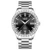 Men Watch Waterproof Diamond Luxury Luminous Calendar Quartz Wristwatch For Men Stainless Steel Fashion Business Watch Men