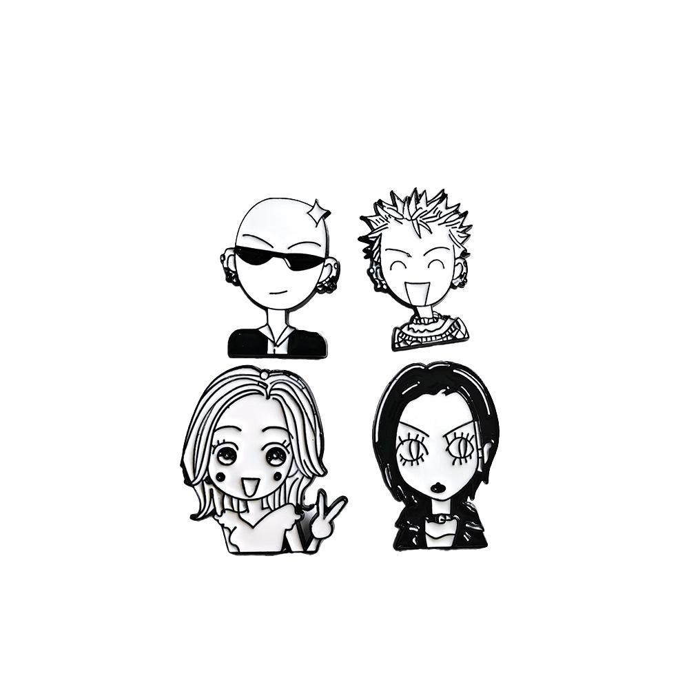 Emaille-Anstecknadel mit Cartoon-Figur - Metallabzeichen für Taschen & Kleidung