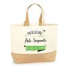 Tote Bag - PLANETEE - Best Caregiver of All Time - Natural Jute - Beige - Printed In France