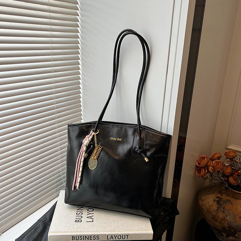 Retro-Tragetasche mit großem Fassungsvermögen für Damen, Frühjahr 2025, neue Mode, Schulter-, Unterarmtasche, lässige Handtasche