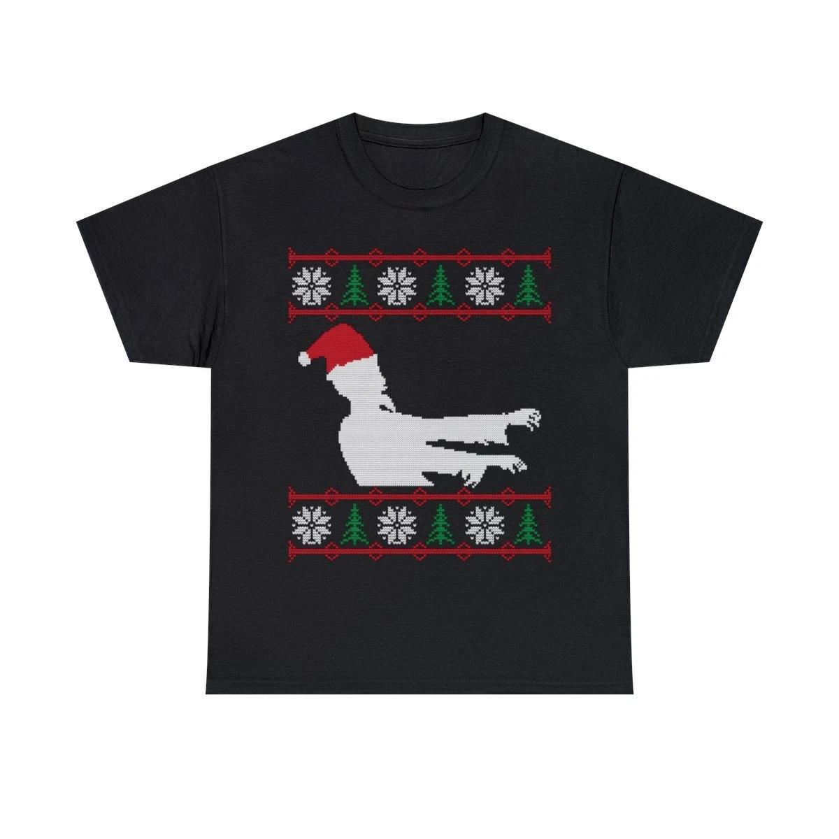

Zombie Santa Ugly Christmas Sweater Graphic Tee Shirt, S-5XL S