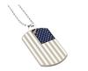 Fashion Stainless Steel Custom American Flag Dog Tag Necklace Pendant