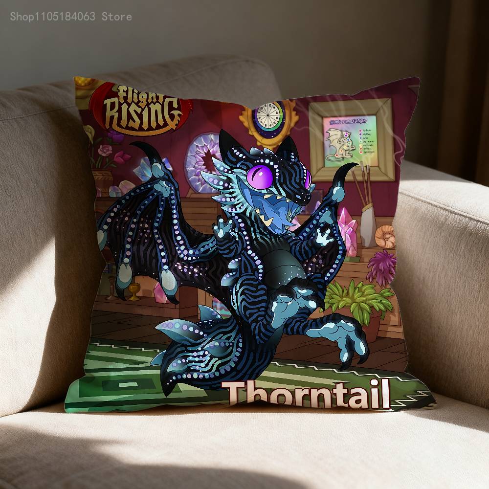 

F-Flight Dragon R-Rising Icon Pillow Case Print Polyester Fiber 40X40 cm Home Sofa Throw Cushion Cover Decoration 30cmx30cm