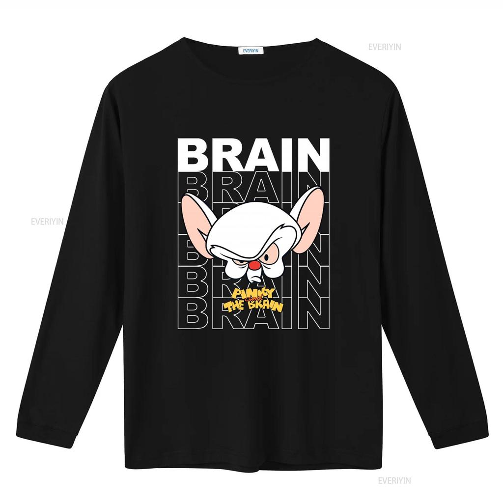Brain Face Pinky and the Cartoon Character T Shirt for Fashion Casual vintage Washed designer clothes Stretched Slightly