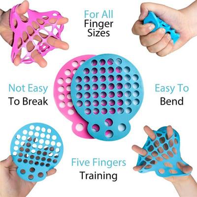 2 Pezzi Stira-dita Portatile in Silicone Uomini Donne Fisioterapia Stretching delle Dita