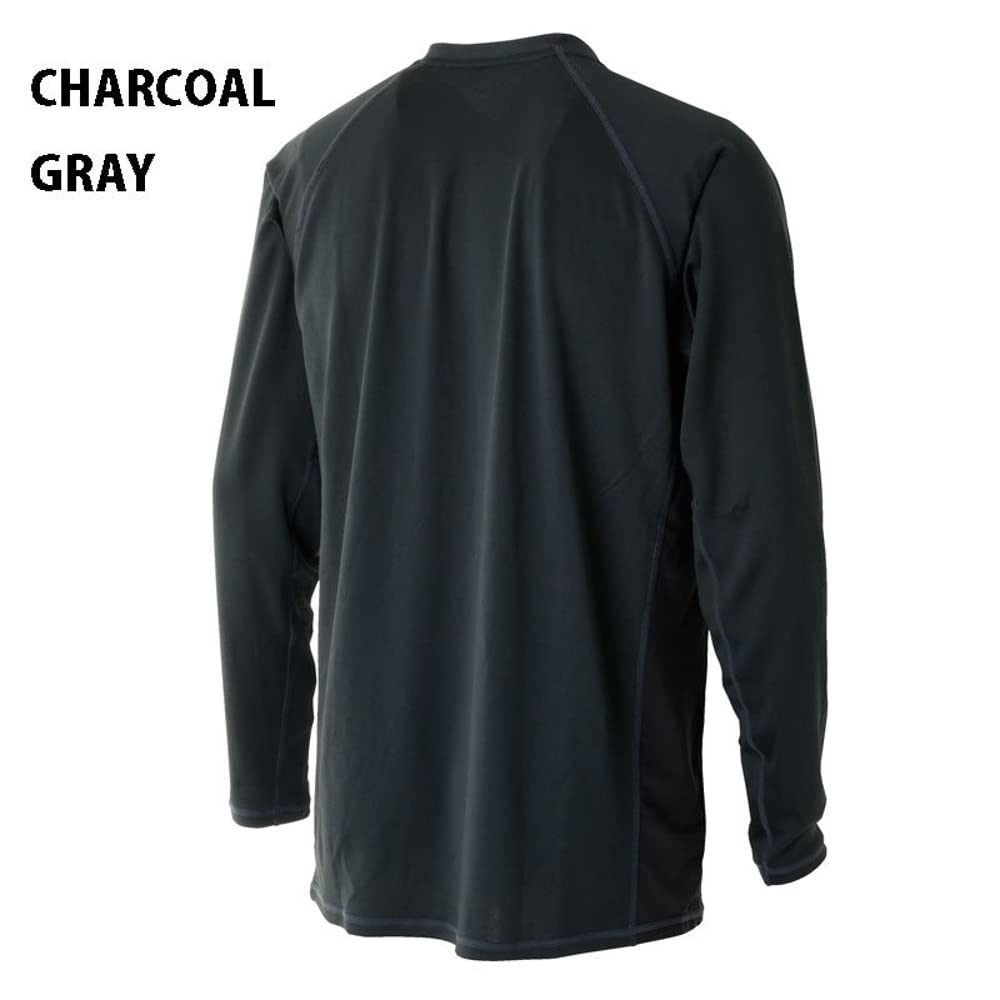 LITTLE PRESENTS Elastyczna siateczka Sucha koszulka z długim rękawem, T-18, Szary węglowy, Rozmiar M