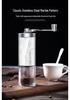Wood Grain Stainless Steel Hand Coffee Grinder with Handle