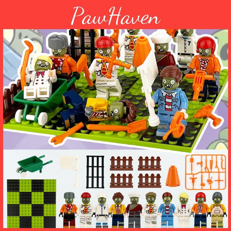 Vs Zombies Plants Building Blocks Bricks Construction Toy Garden Game Model Doll