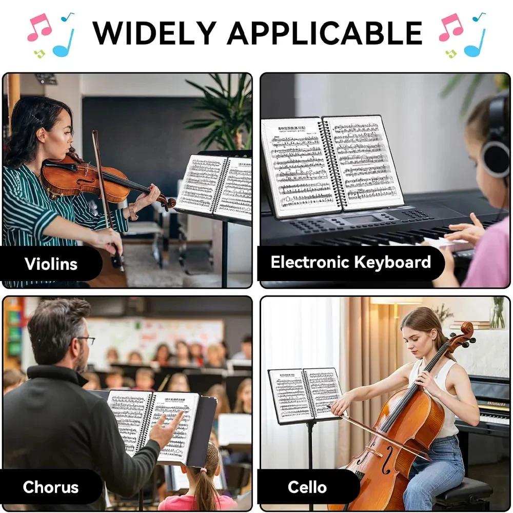 Inch A4 Sheet Music Binder 40/60 Pages Letter Size Music Storage Folder Waterproof Sheet Music Organizer for Musicians Students