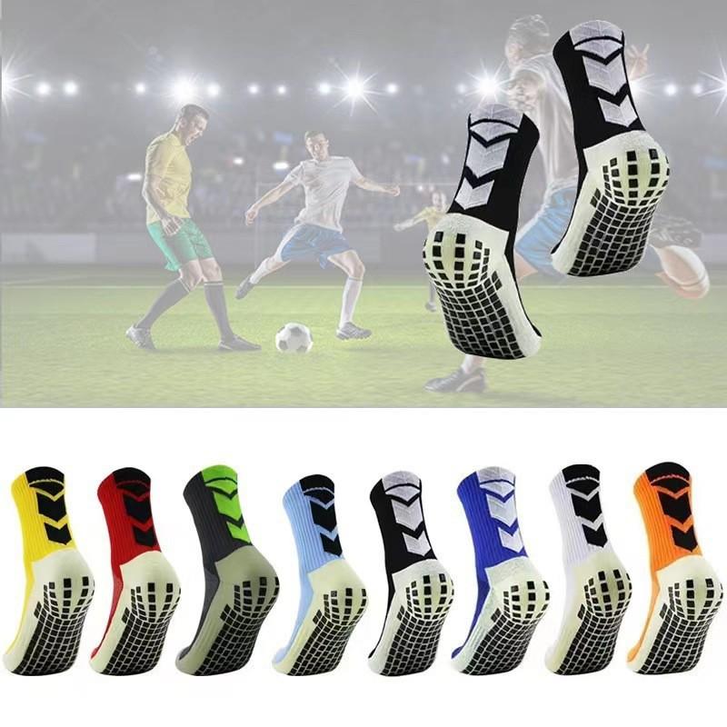 TEMU Anti-slip Mid-calf Football Socks with Thickened Deodorant Towel Bottom