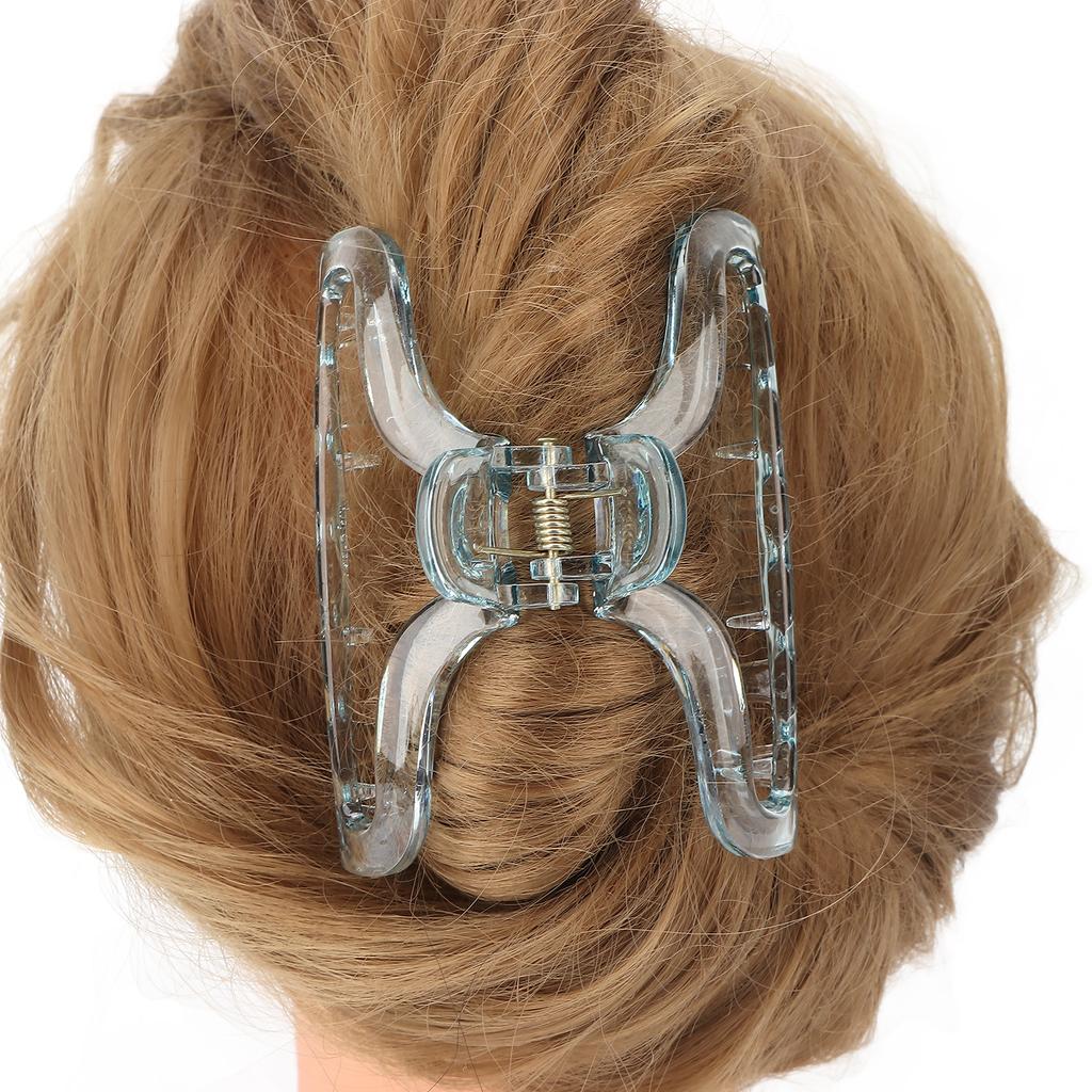 2PCS Hair Claw Clip Plastic Resin Non Slip Jaw Hairpin Accessories for Bathing and Makeup