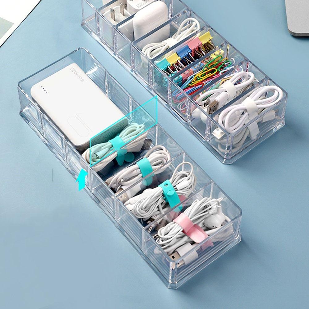 Detachable Acrylic Cosmetics Storage Box Transparent Jewelry Make Up Organizer for Home