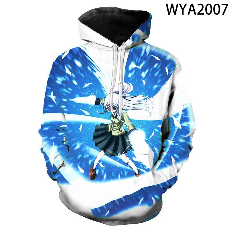 New Casual Angel Beats Men Women Children Sweatshirts 3D Printed Pullover Hoodies Long Sleeve Boy Girl Kids Streetwear Jacket