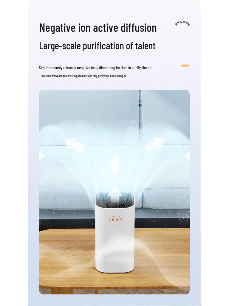 Negative Ion Air Purifier with High-Efficiency Filter for Home and Baby - Eliminates Secondhand Smoke