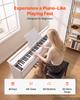 VEVOR Digitalpiano 88 Tasten Halbgewichtete Tastatur mit Ständer Lautsprecher Weiß, für Anfänger, 128 Töne, 128 Rhythmen, Full-Size Elektrisches Klavier