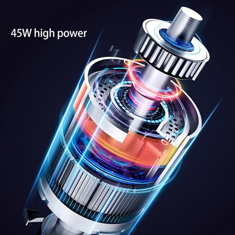Wireless Handheld Vacuum 45W 6Kpa Suction Multi Attachments LED Indicator Low Noise Car Vacuum