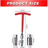 3 PCS Car Spark Plug Gap Tool, T-Handle Universal Joint Spark Plug Socket Wr