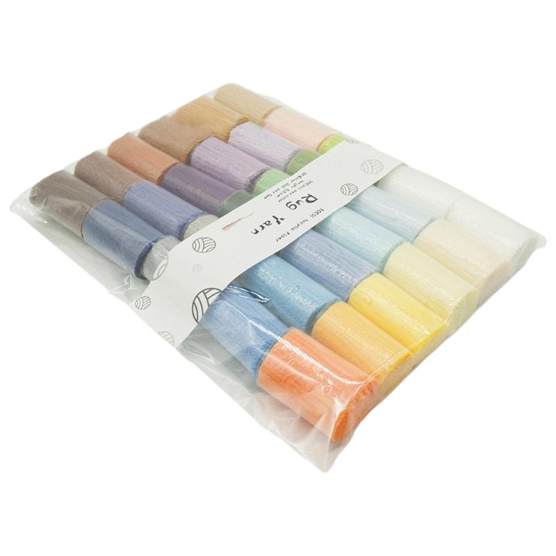 30 Assorted Color Latchs Hook Yarn Pre-Cut Rugs Yarn Colorful Sewing Replace Yarn Thread for Making Pillowcases Blankets 55KF