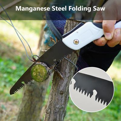 8-Zoll-Klappsäge mit harten Zähnen, ergonomische Griffe, extra lange Klinge, Handsäge, Holzschneidesäge