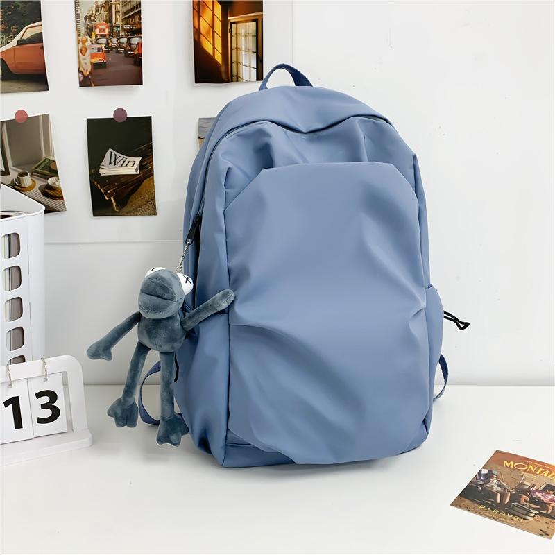 New Chaosen Series Large Capacity Solid Color Backpack for Women Korean Style Versatile School Bag for Men High School College Backpack