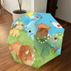 1PC dinosaur landscape Umbrella-8-Rib Reinforced, Automatic Open, Lightweight & Durable, Cute Fashion Accessory for Outdoor, Beach or Casual Use, Beac
