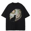 Streetwear Stained Glass & Cat Graphic T-Shirt Cotton Tshirt Unisex Tops Tees Summer Short Sleeves T Shirt