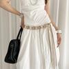 Vintage Leather Waist Rope Ethnic Dress Jeans Belt Versatile Women's Belt  Streetwear