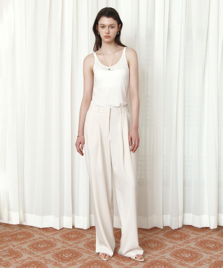 Siyajyu Sipt7205 Breeze Wide Slacks_Ash Cream
