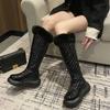 On Slip Winter Knee High Shaft Long Ladies Shoes Plus Warm Women's Snow Boots Boot Sale Pu Spring 2024 Furry Trend Work Anti Hot