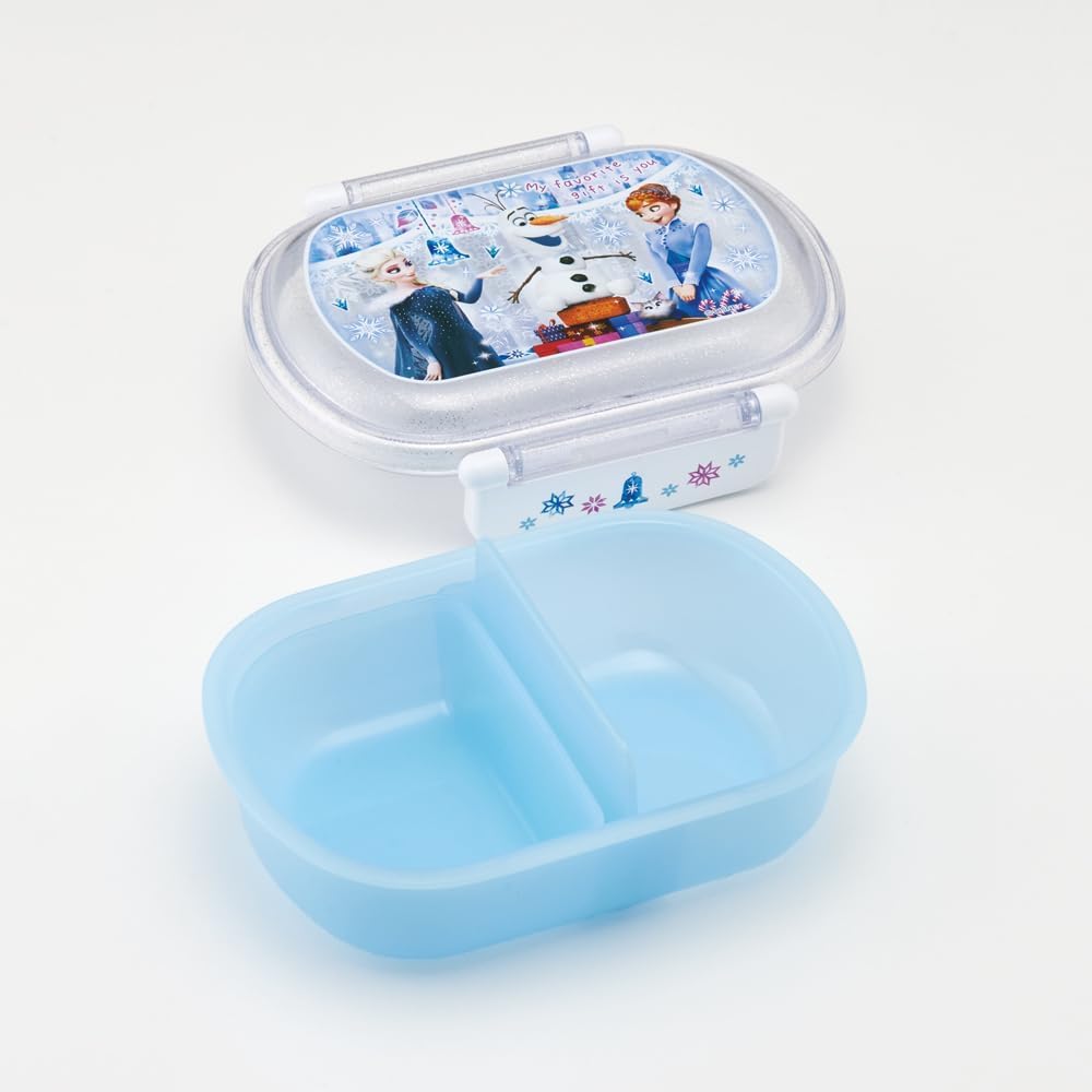 Disney Frozen Bento Made In Antibacterial 24-Piece Box, 1-Tier, Microwave-Safe, Soft-Lid, Japan, 360ml, (Bento Box, Balan)