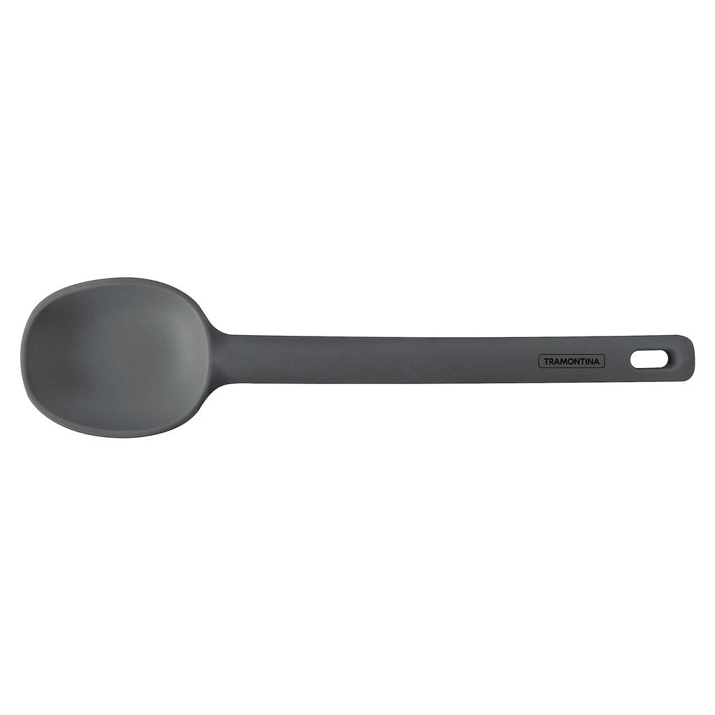 Tramontina Molde Serving Made In Product TRAMONTINA Spoon, 28cm, Gray, Silicone, Spatula, Ladle, Heat-Resistant, Dishwasher-Safe, Brazil, Code
