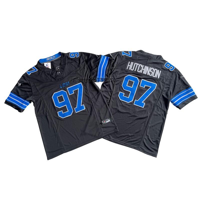 Mens American Football Jersey With Embroidered Number 14 Lion Team Design Cotton Blend Unisex Sportswear Training Game