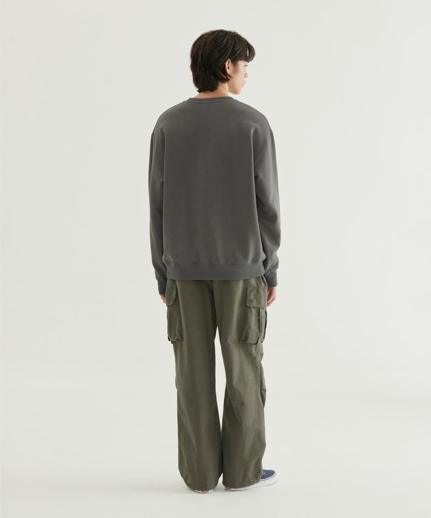 COVERNAT Wide Cotton Parachute Pants Olive