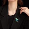 High-end Luxury Fashionable Enamel Horse to Success Gift Brooch
