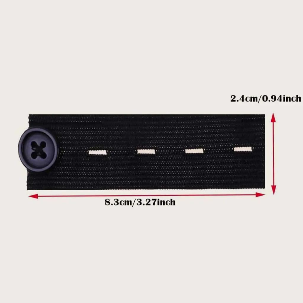 1 pc- Elastic waist extender, adjustable belt extender for jeans, button extender for long pants