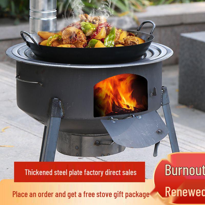 Portable Outdoor Firewood Stove For Rural and Household Use