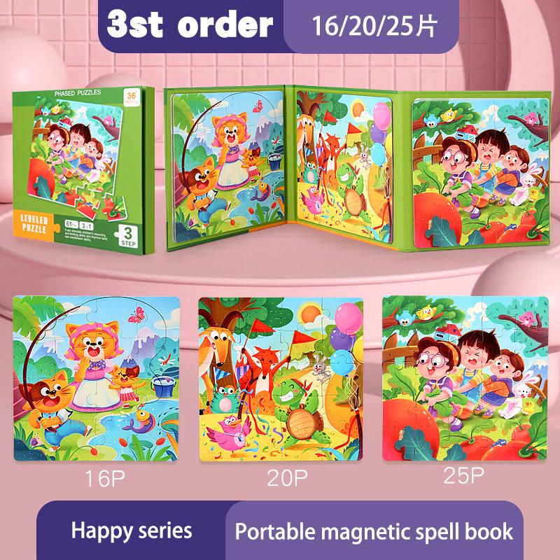 Kids Magnetic Puzzles Leveled Puzzles for Kids Age 2 Up Preschool Learning Jigsaw Puzzles Travel Games and Travel Toy for 2 3 4