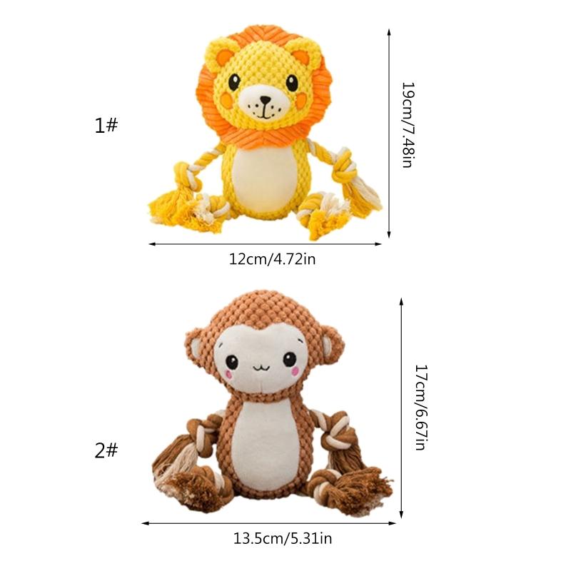 Funny Dog Squeak Toys Puppy Toy Cute Stuffed Chew Toys for Dog Teething Soft Plush Cool Stuffed Dog Toys