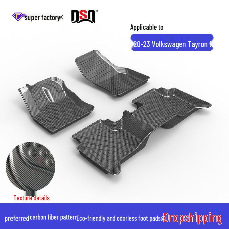 Volkswagen Car Floor Mats for Taigo, Tayron, Talagon, Tharu, Gac Touran, and Phideon - Special TPE, Eco-Friendly, Odorless.