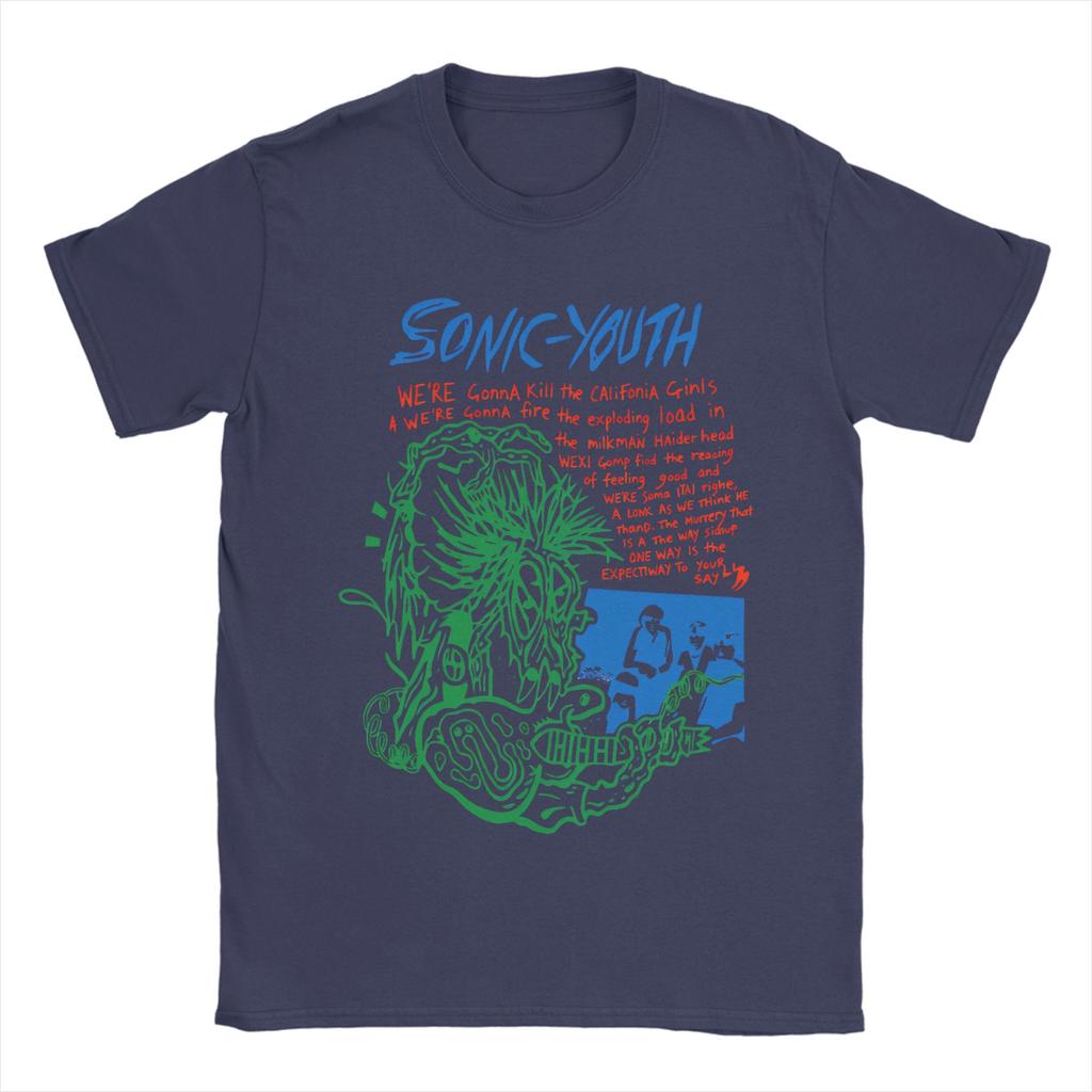 Unisex TShirts Sonic Youth  Pixies Band Casual Pure Cotton Tees Short Sleeve  T Shirt O Neck Tops Plus Size