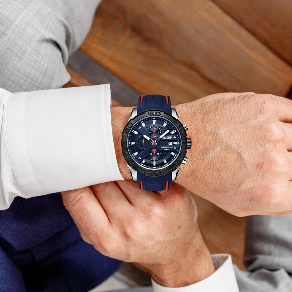 MEGIR Fashion Sport Men Watch Relogio Masculino Brand Silicone Military Watches Clock Men Quartz Wrist Watch Hour Time Saat