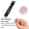 Slanted Nails Trimmer Ergonomic Stainless Steel Nail Clippers Precise Trimming Manicure Tool with Anti-splash for Colorful