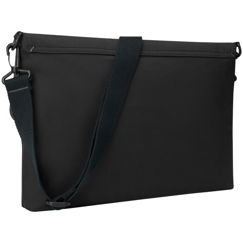 Calvin Klein Embroidered Letter Commuter Portable Flap Shoulder Messenger Fabric Crossbody Bag Men Bags Space-Black 4D1222G-UB1